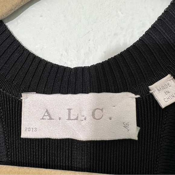 A.L.C. Barrett Racerback black fit and flare dress - Picture 6 of 8